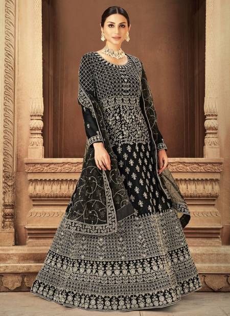 Black Colour Hoor Bela New Latest Designer Wedding Wear Heavy Net Salwar Suit Collection 3207